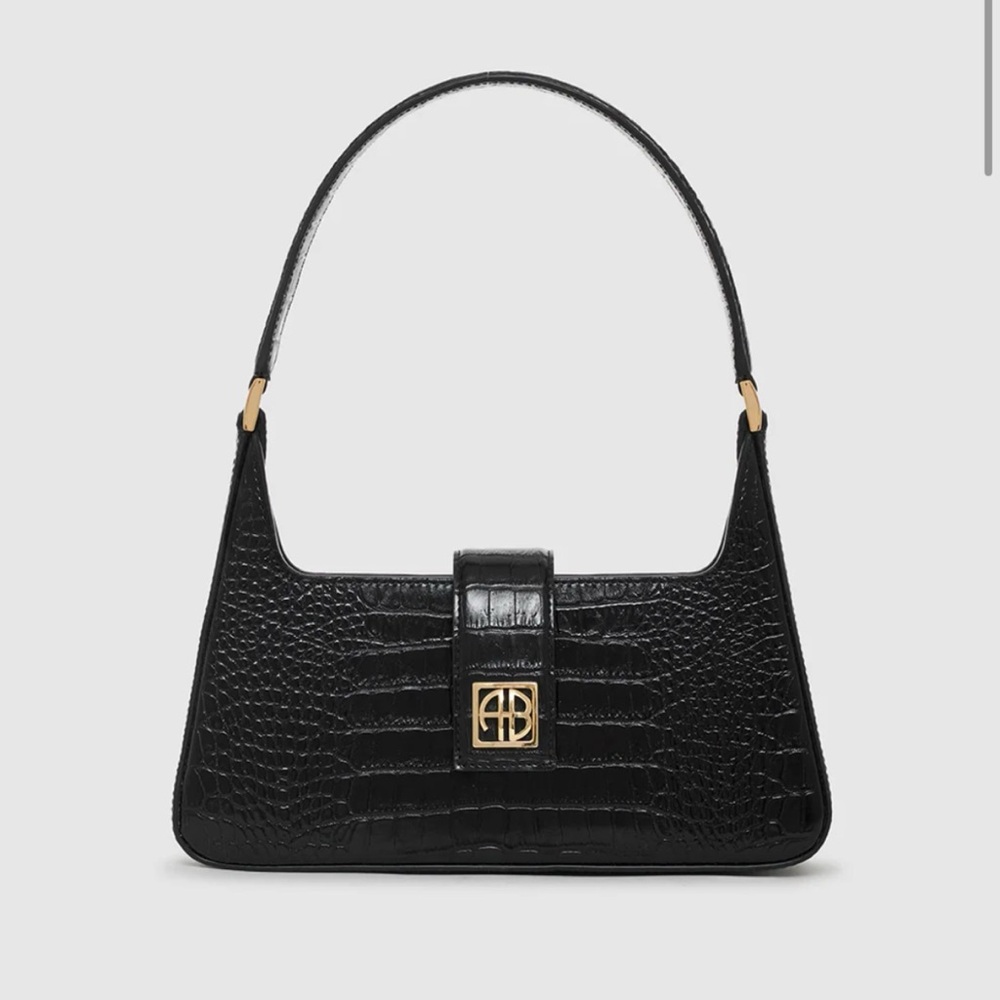 Anine Bing Lou croc embossed shoulder bag handbag